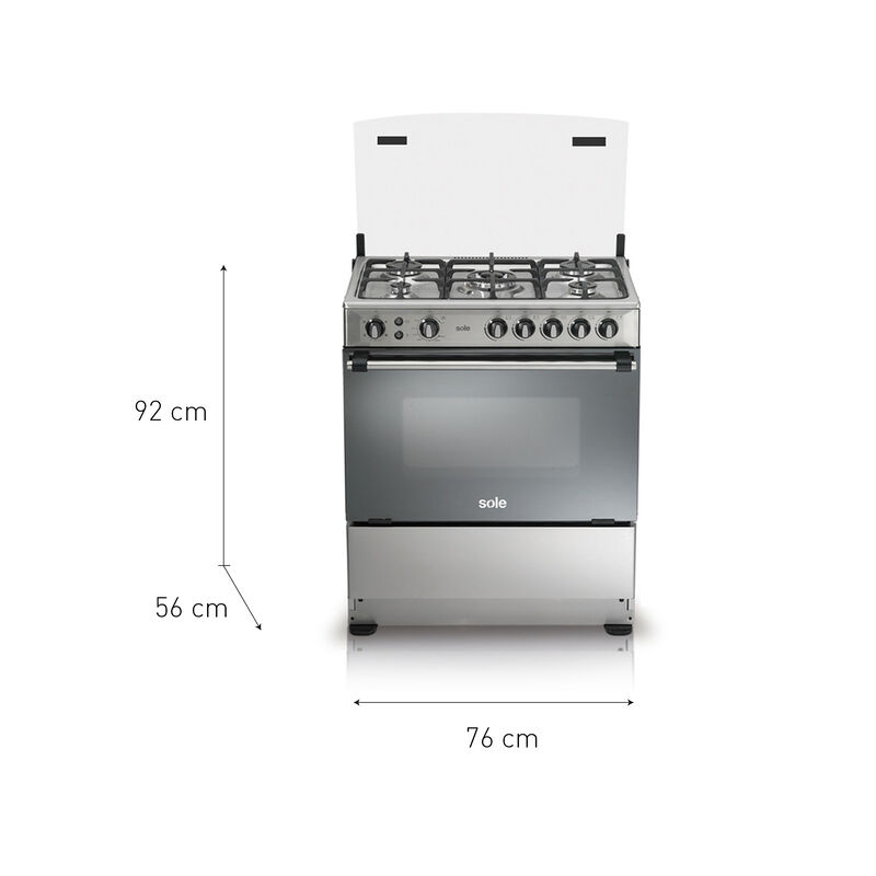 COCINA DE PIE COSOL018 76 CM 5 QUEMADORES 76X55X93 CM