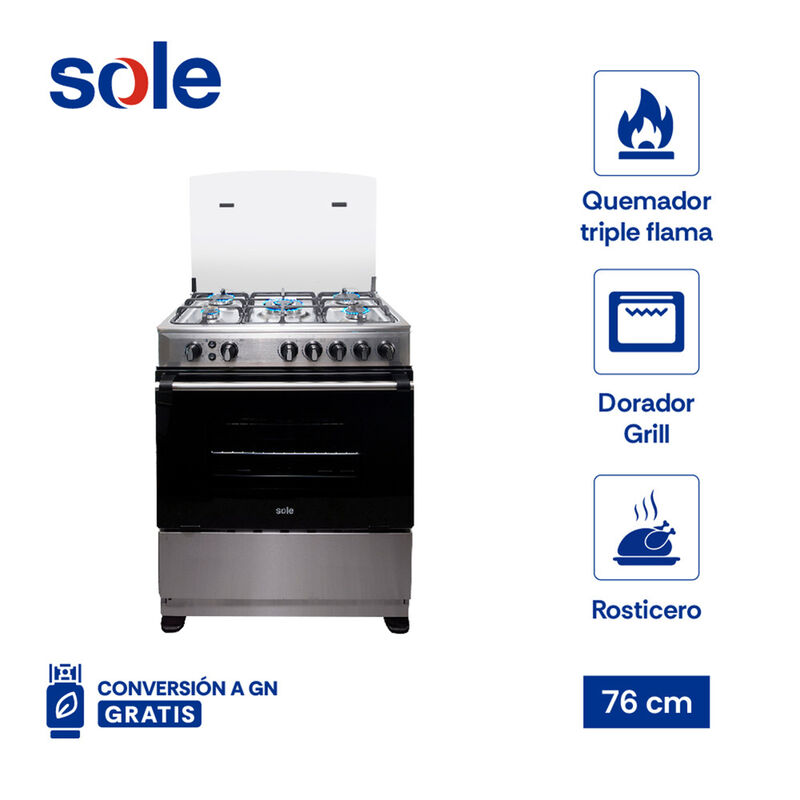 COCINA DE PIE COSOL018 76 CM 5 QUEMADORES 76X55X93 CM