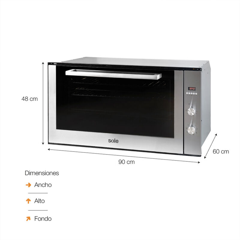 HORNO ELÉCTRICO SOLHO011 90 CM 90X60X48 CM SOLE - CHINA