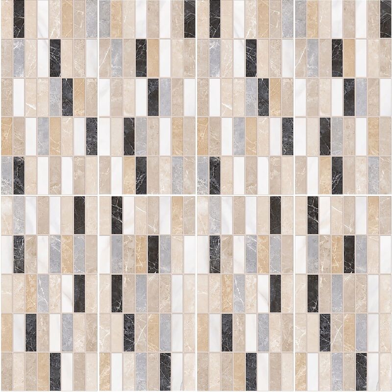 CERÁMICO ESMALTADO MOSAICO MIX PULPIS BRILLO 30.1X60.5 CM