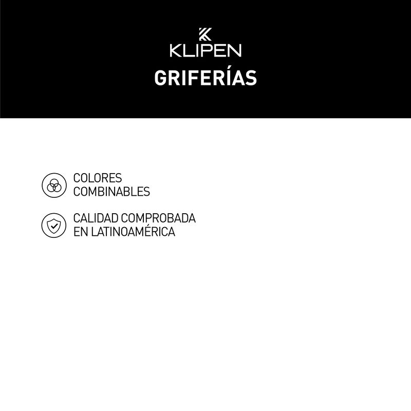 MONOMANDO MEZCLADOR COCINA URBAN NEGRO MATE 6 LPM