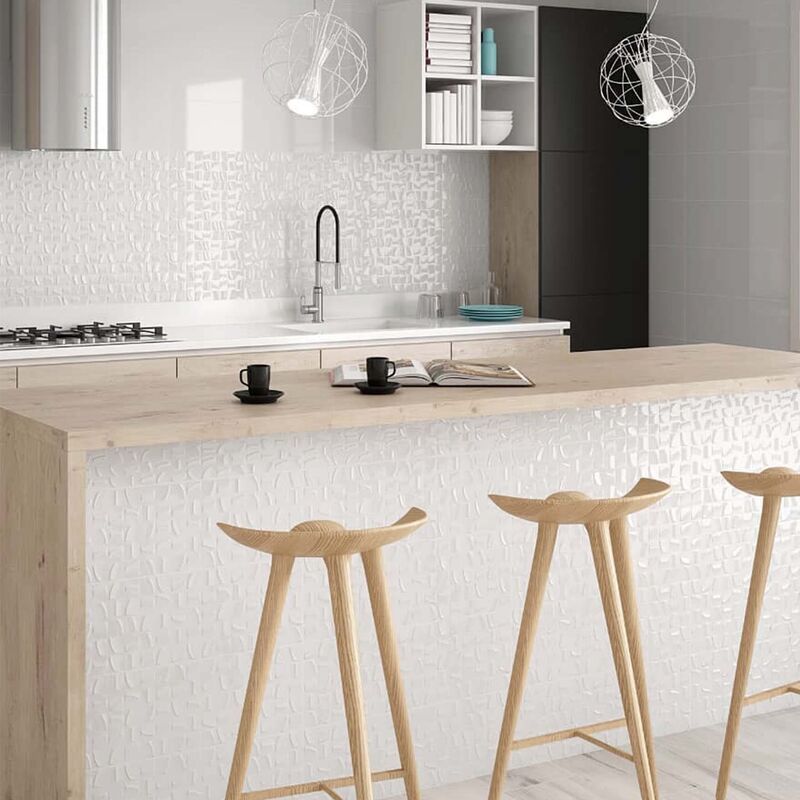 CERÁMICO ESMALTADO VELAN MOSAIC BLANC BRILLO 20X60 CM