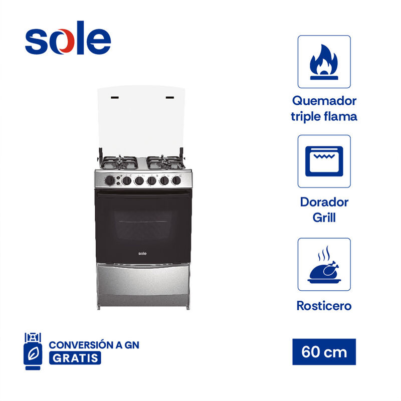 COCINA DE PIE COSOL030 60 CM 4 QUEMADORES 60X56X94 CM