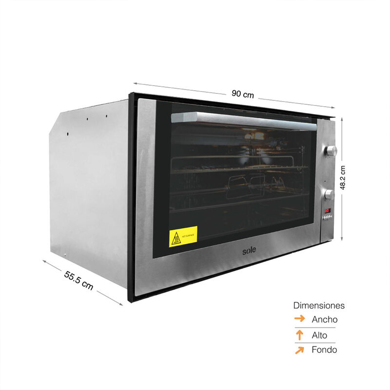 HORNO A GAS SOLHO016V2 90 CM 90X55.5X48.2 CM SOLE - CHINA