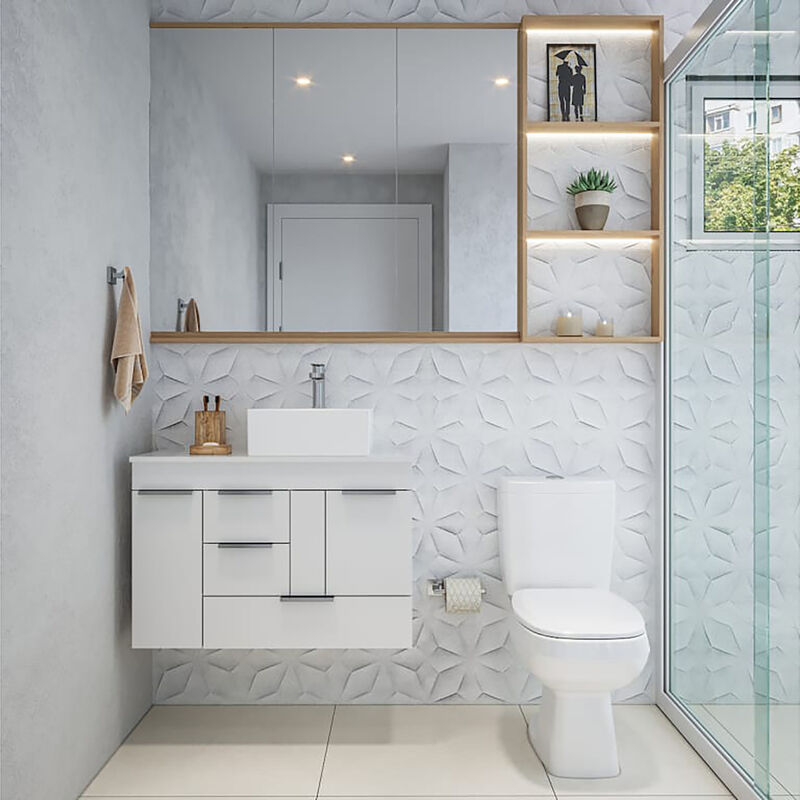 INODORO DOS PIEZAS SMART BLANCO MATE 3L / 6L ARO REDONDO