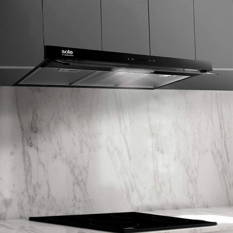 CAMPANA LINEAL SLIM BLACK 89.7X48.8X10 CM