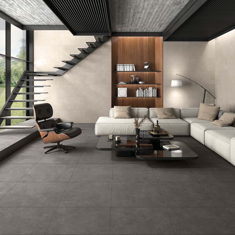 GRES PORCELÁNICO ESMALTADO BRAVA GRIS PULIDO 60X60 CM