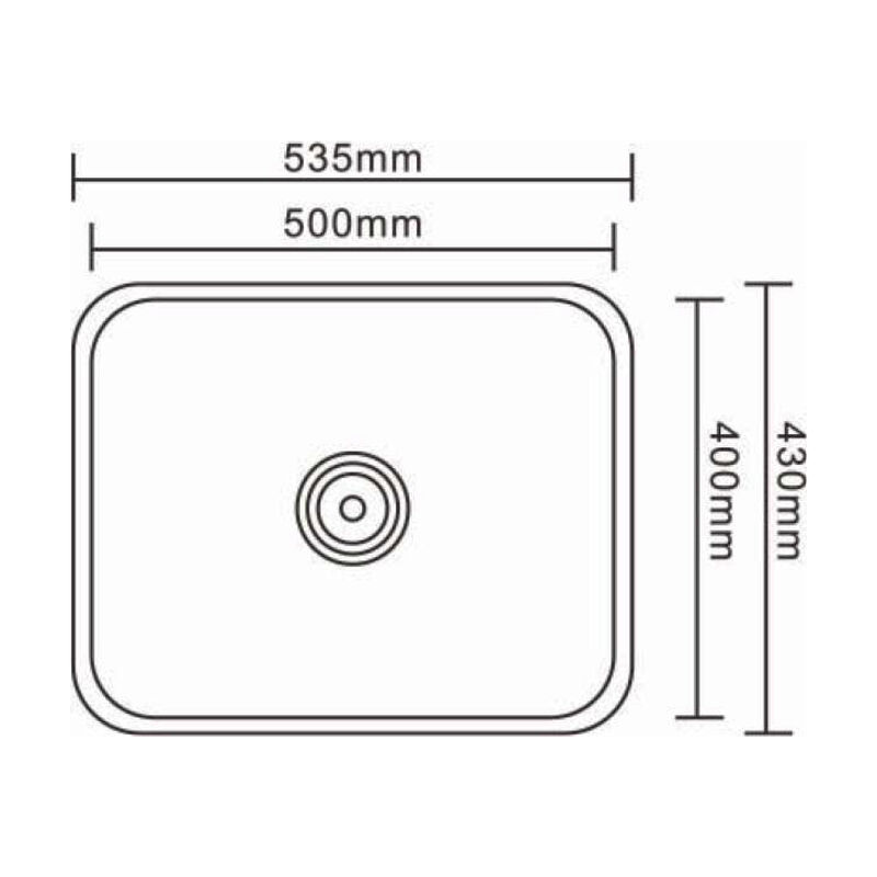 KLIPEN LAVADERO DE EMPOTRAR BROADWAY 1 POZA 50X40X20 CM