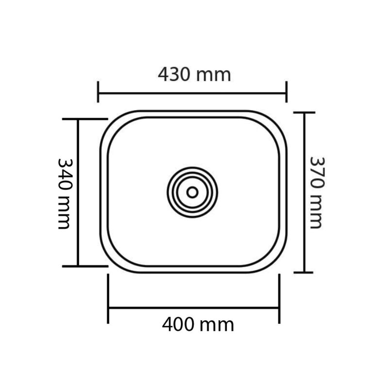 KLIPEN LAVADERO DE EMPOTRAR BRONX SIMPLE 1 POZA 40X34X17 CM