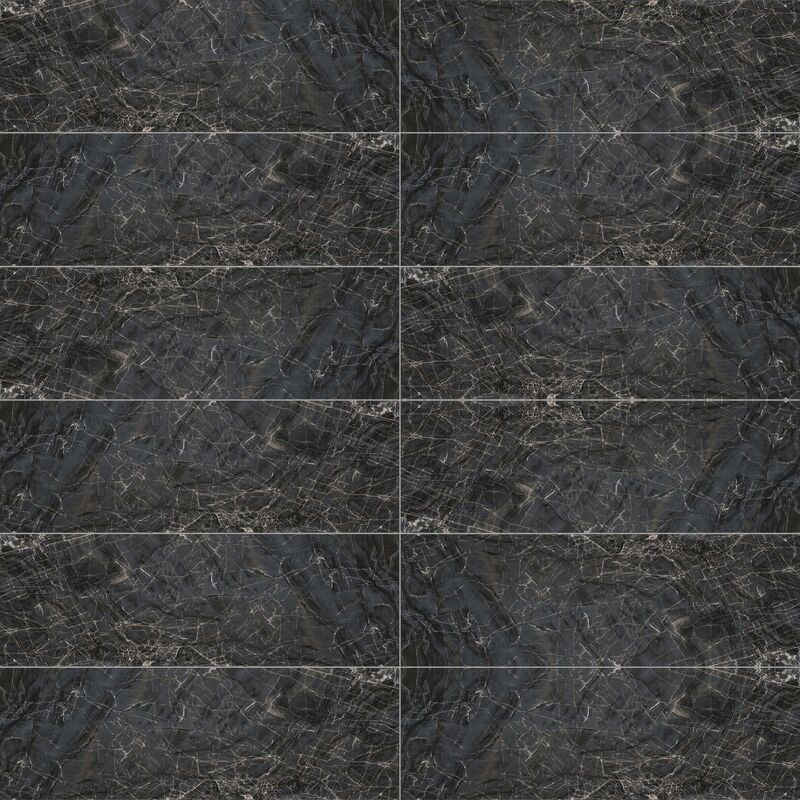 CERÁMICO ESMALTADO TREZIA BLACK BRILLO 30X90 CM