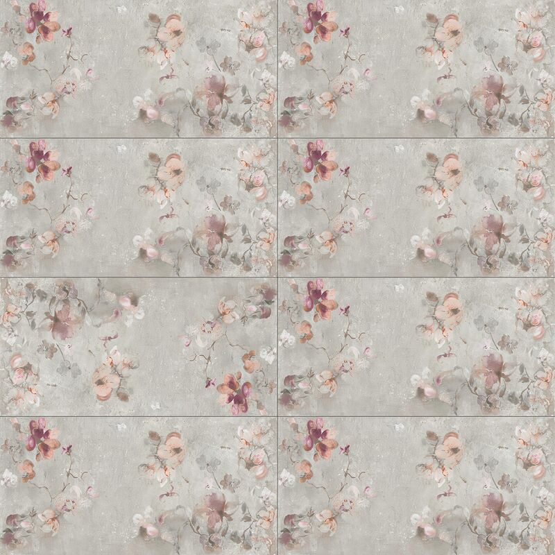 PORCELANATO ESMALTADO FLOWER GREY MATE 60X120.20 CM