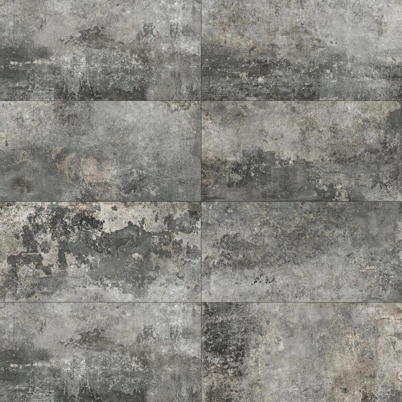 PORCELANATO NO ESMALTADO RUSTY METAL SILVER LAPATO 60X120 CM