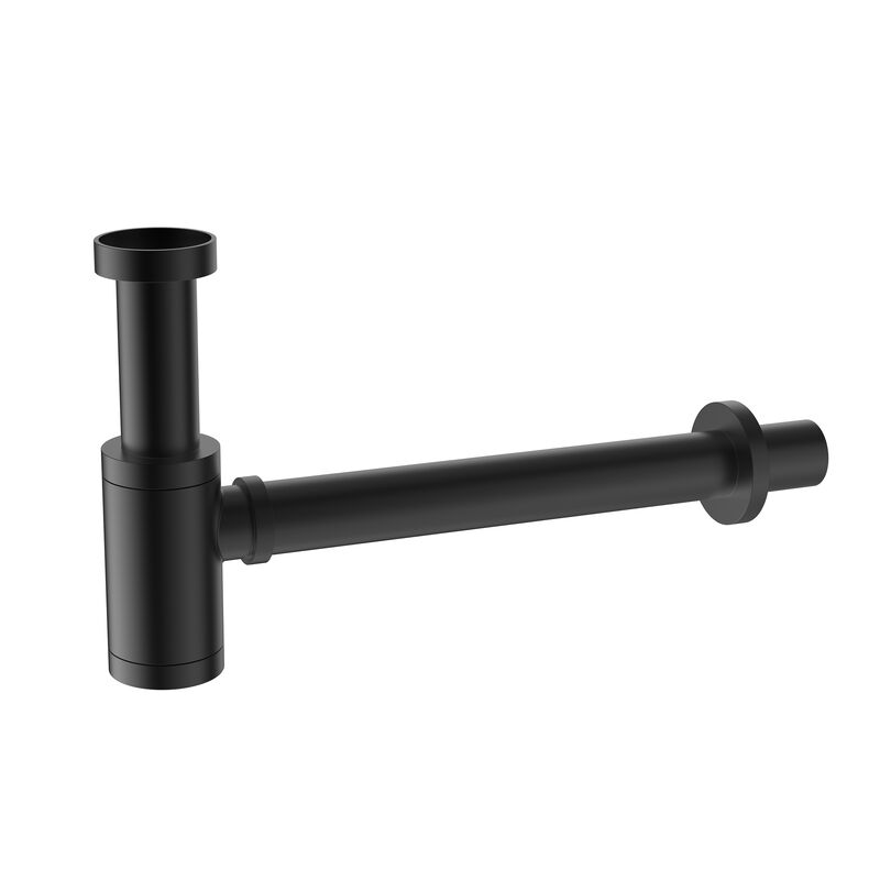 TRAMPA PARA LAVATORIO TIPO BOTELLA DE ACERO INOXIDABLE NEGRO MATE