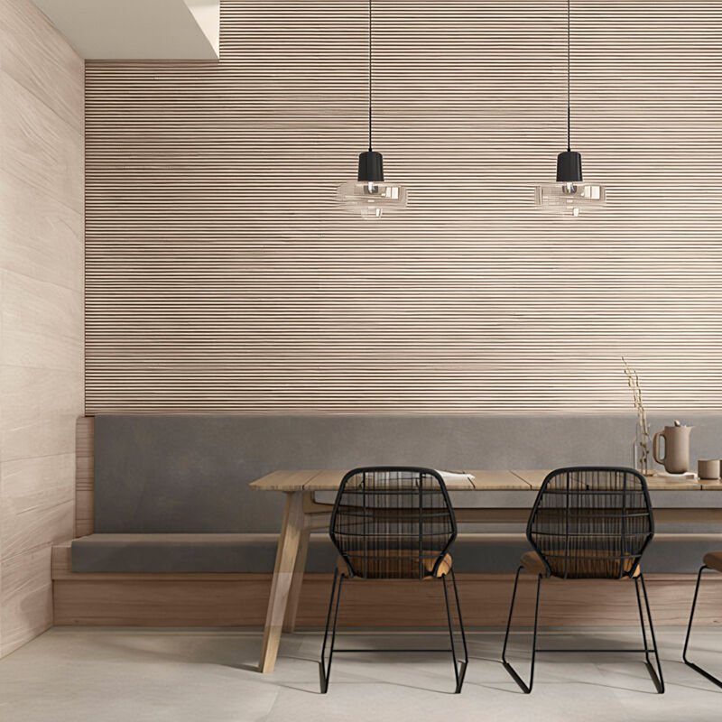 CERÁMICO ESMALTADO MARLEN SLAT OAK MATE 40X120 CM
