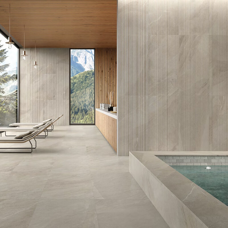 PORCELANATO NO ESMALTADO SHALE MOON RIBBED MATE 60X120 CM