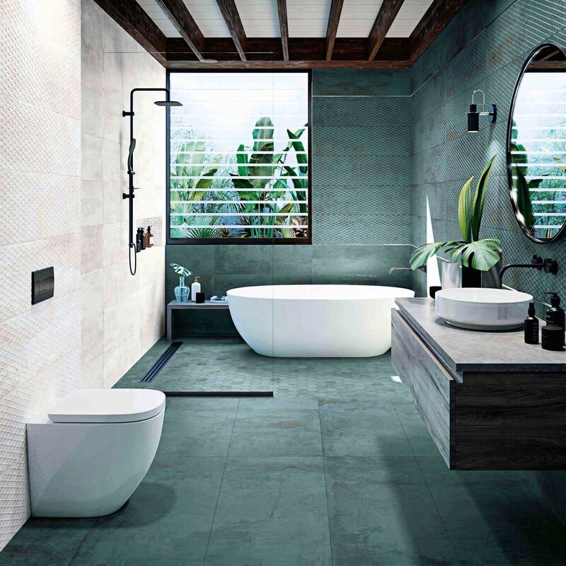 PORCELANATO ESMALTADO METALLIC GREEN NATURAL MATE 49.75X99.55 CM