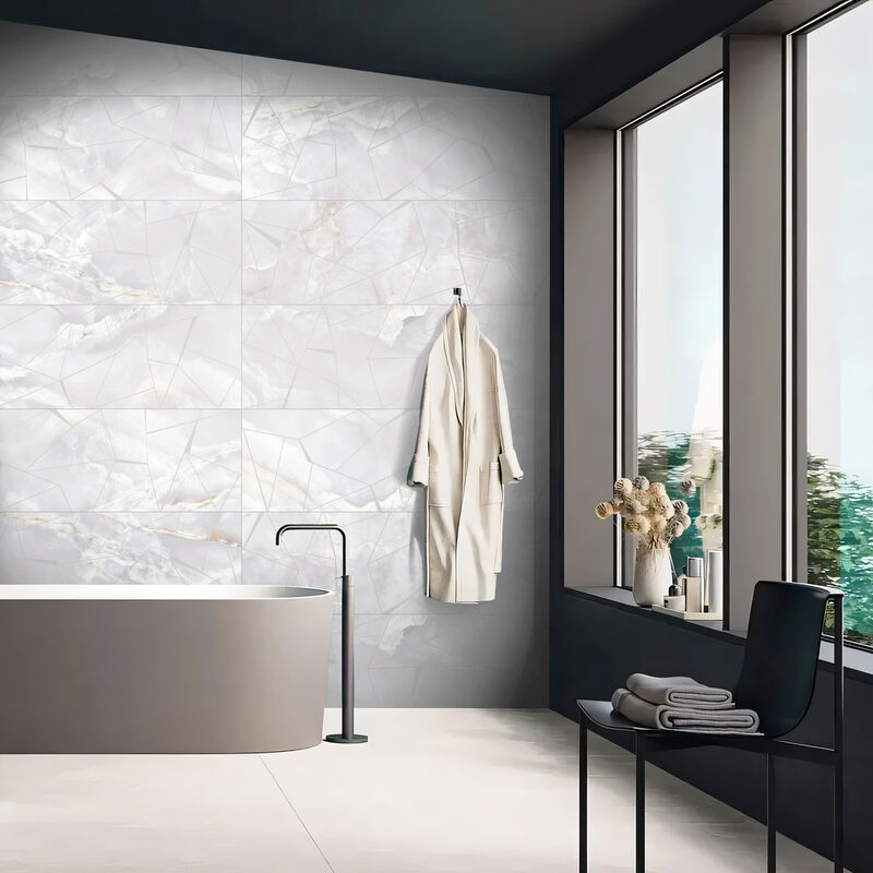 CERÁMICO ESMALTADO ETERNAL DECOR WHITE MATE 33.3X100 CM