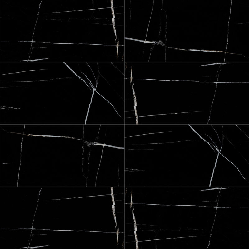 CERÁMICO ESMALTADO EVORA MARBLE BLACK BRILLO 30X60 CM