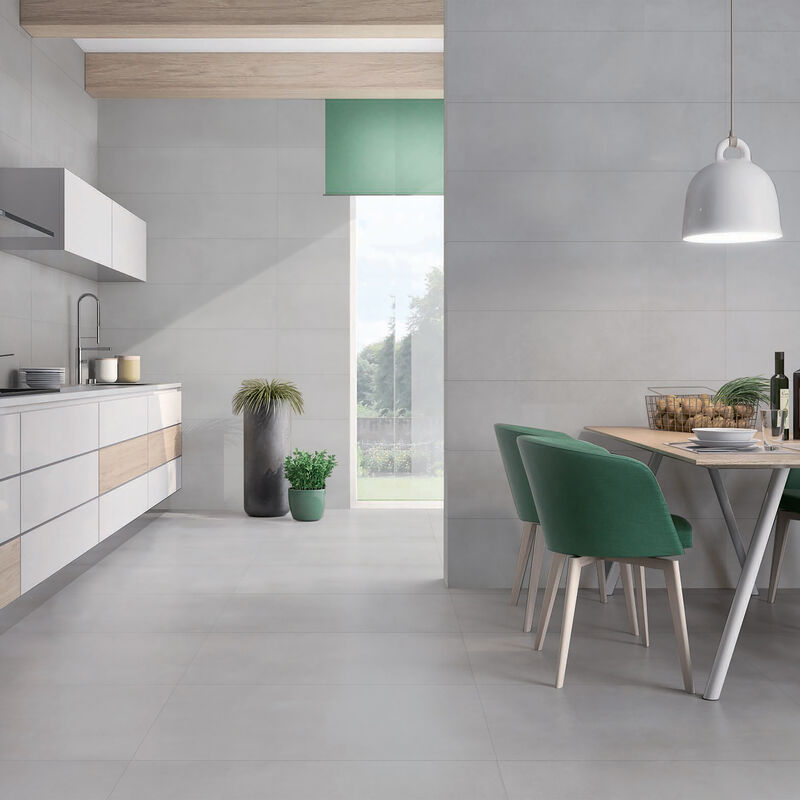 PORCELANATO ESMALTADO CONCREART GRIS CLARO MATE 60X120 CM
