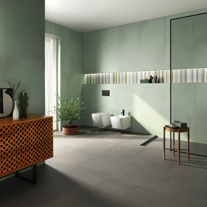 PORCELANATO ESMALTADO CONCREART GRIS OSCURO MATE 60X120 CM