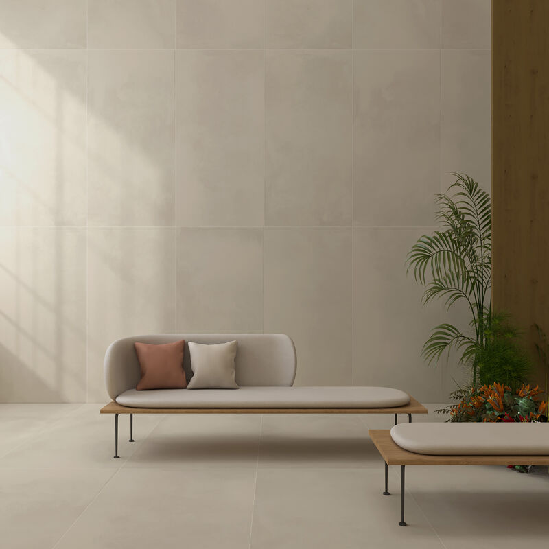 PORCELANATO ESMALTADO CONCREART BEIGE MATE 60X120 CM