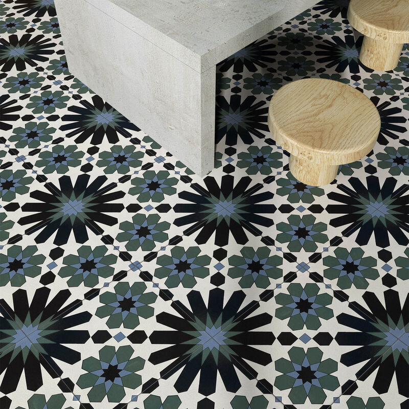 GRES PORCELÁNICO ESMALTADO DOLCE VITA TRE AZUL MATE 20X20 CM