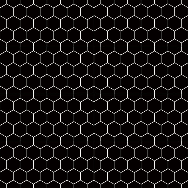 CERÁMICO ESMALTADO HEXA BLACK BRILLO 30X60 CM
