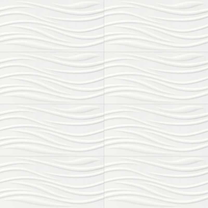 CERÁMICO ESMALTADO WAVES WHITE MATE 30X60 CM
