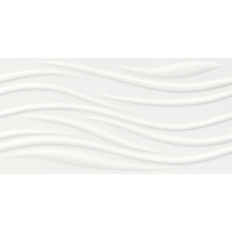 CERÁMICO ESMALTADO WAVES WHITE MATE 30X60 CM