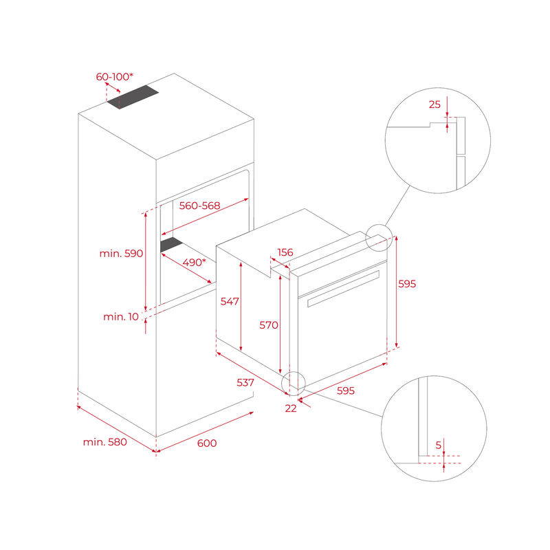 HORNO ELÉCTRICO HLB 85-G1 60 CM 59.5X59.5X53.7 CM TEKA - ESPAÑA