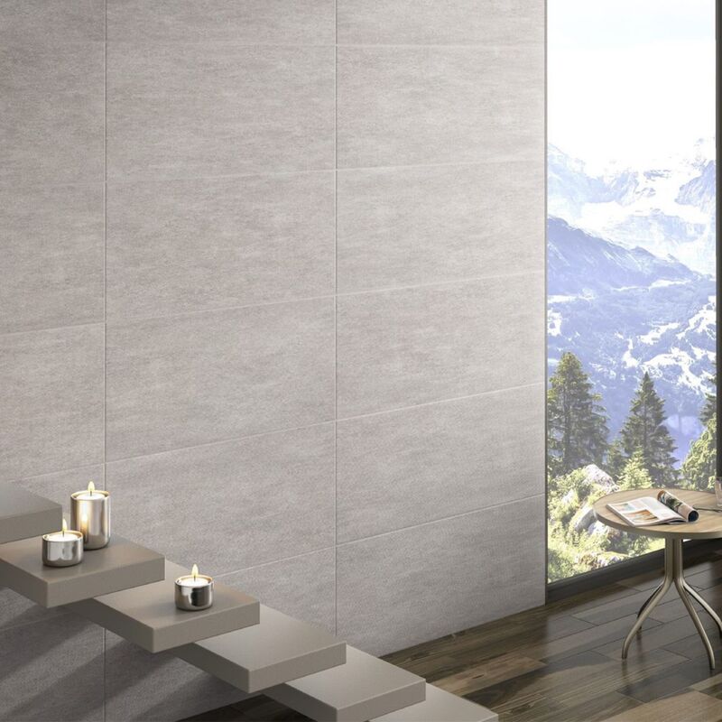 SEMIGRES ESMALTADO FINESSE GRAY MATE 45X90 CM