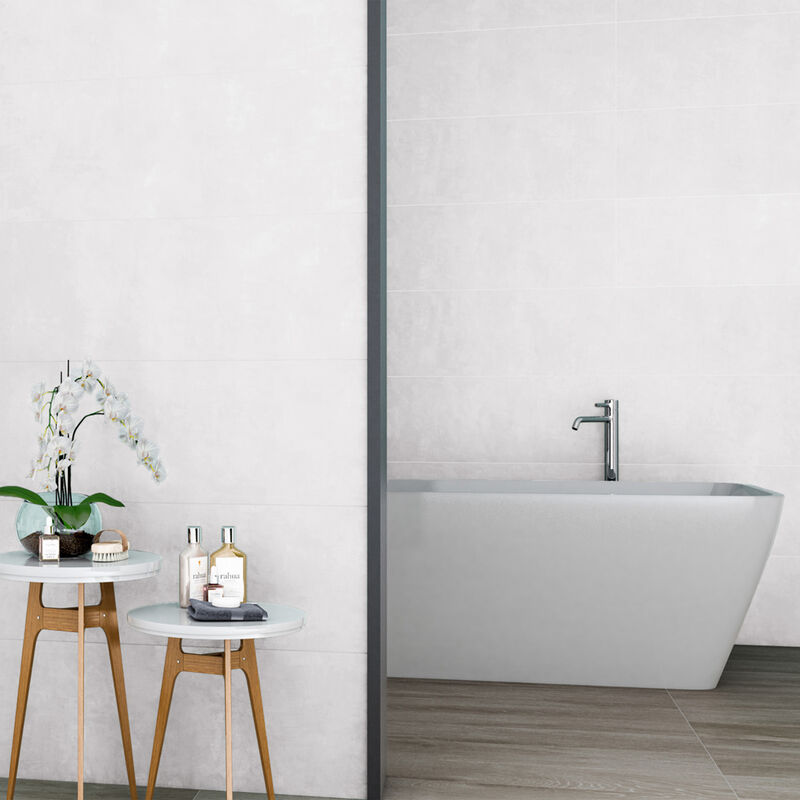 CERÁMICO ESMALTADO AQUARELLA WHITE MATE 30X90 CM