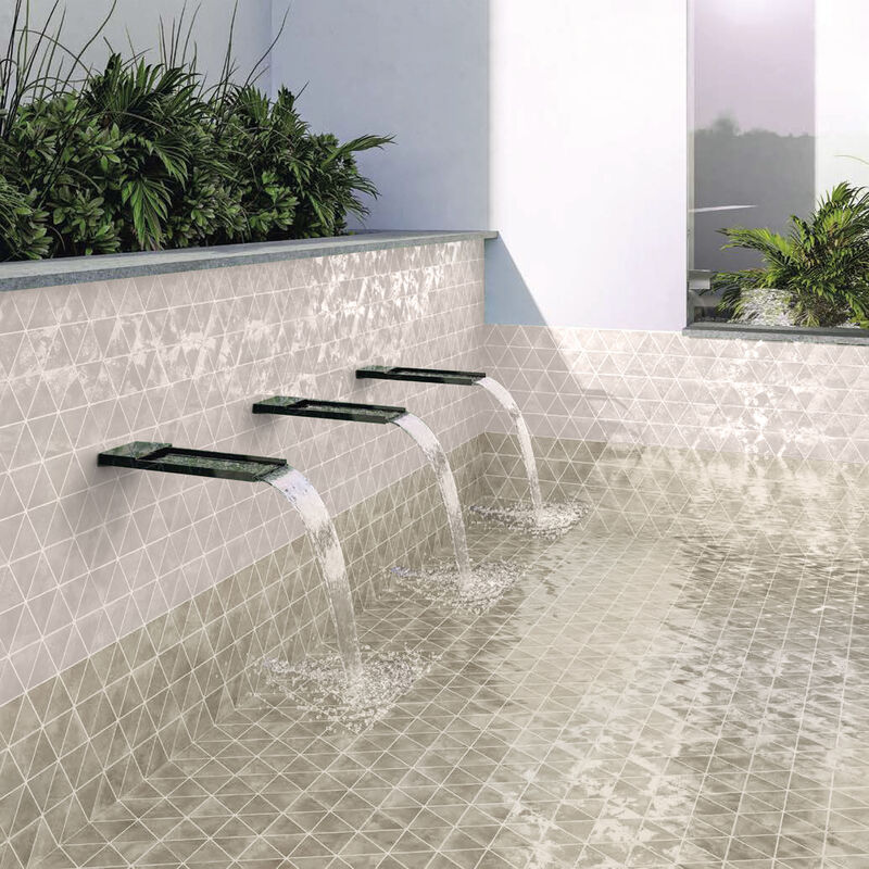 PORCELANATO ESMALTADO TRIANGLE CRAFT MIST SATINADO 48.5X28 CM