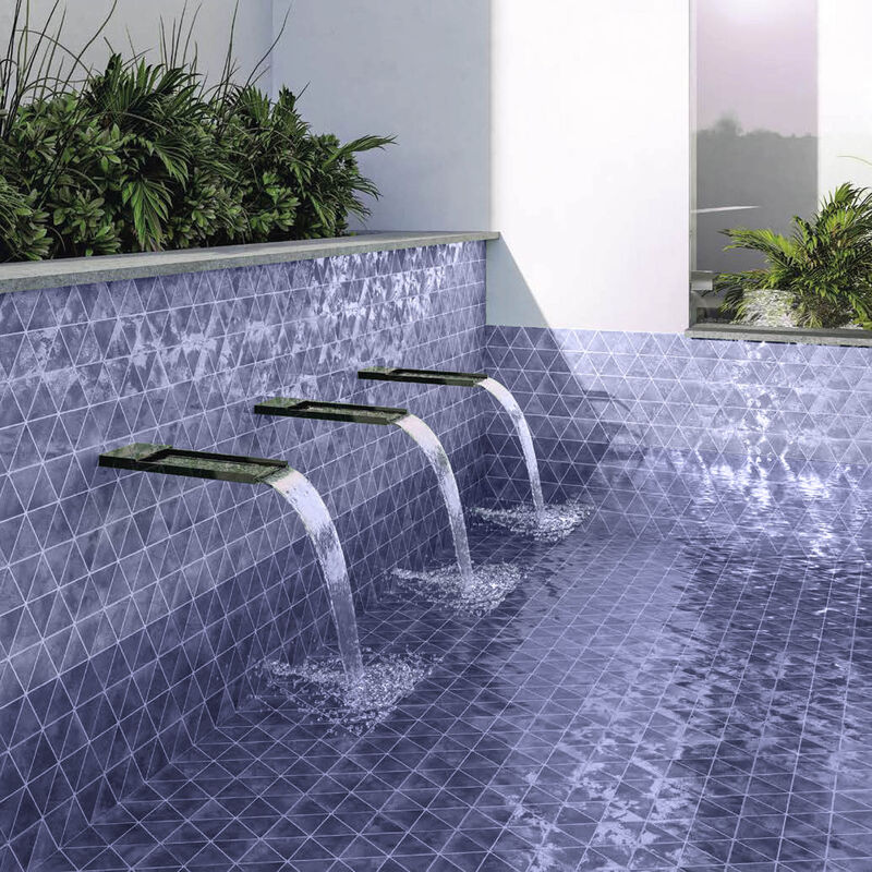 PORCELANATO ESMALTADO TRIANGLE CRAFT NAVY SATINADO 48.5X28 CM
