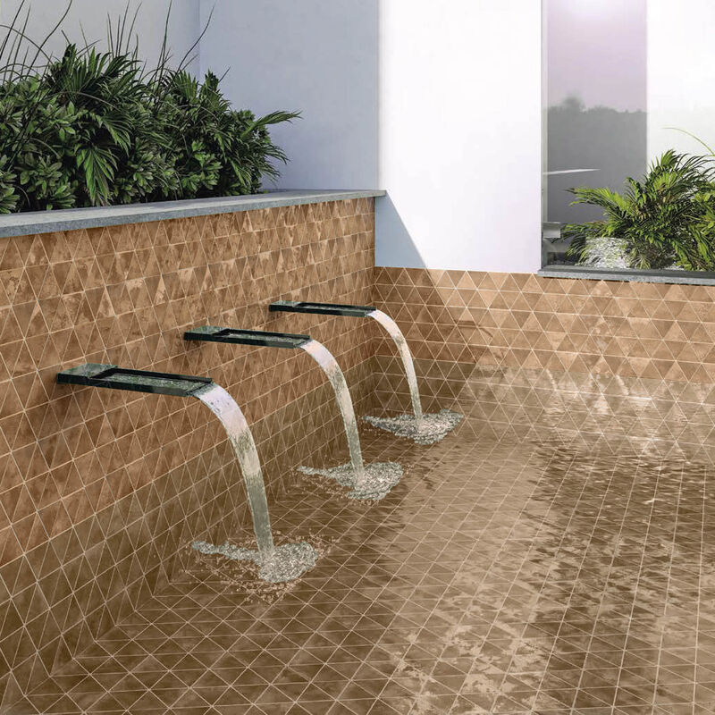 PORCELANATO ESMALTADO TRIANGLE PARMA TERRA RUSTICO 48.5X28 CM