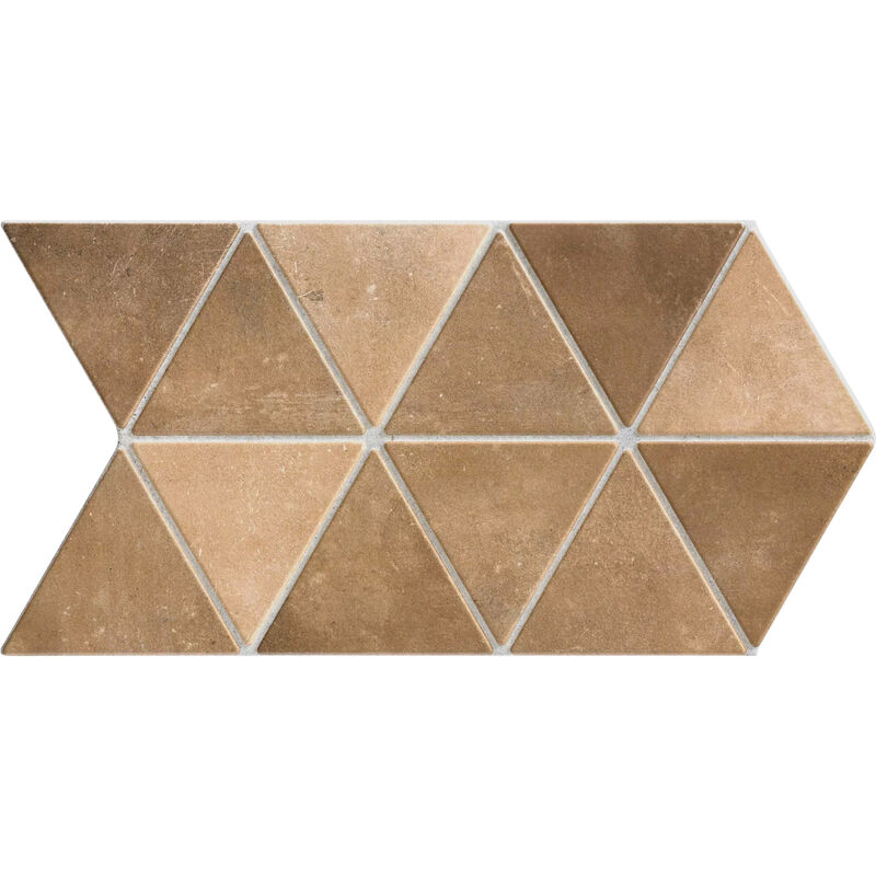 PORCELANATO ESMALTADO TRIANGLE PARMA TERRA RUSTICO 48.5X28 CM