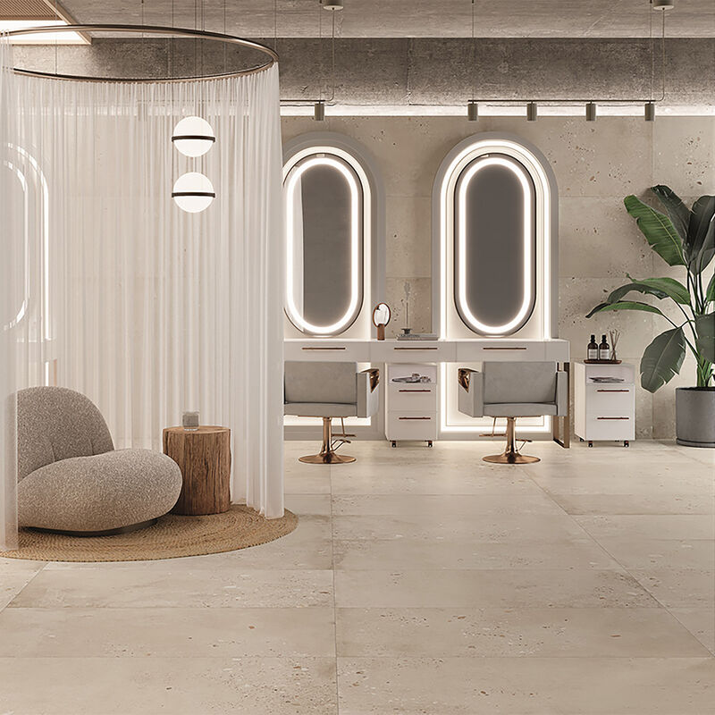 PORCELANATO ESMALTADO ILLUSION CREMA MATE 59.5X120 CM