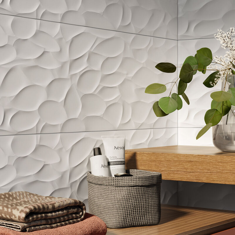 CERÁMICO ESMALTADO SPATULA WHITE DECOR MATE 30X90 CM