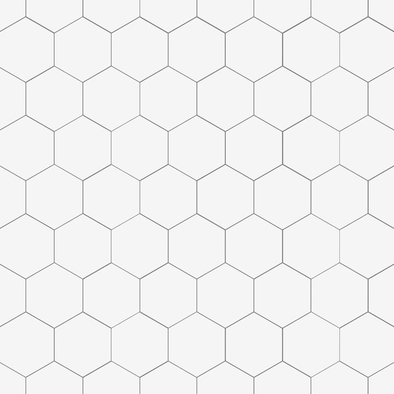 SEMIGRES ESMALTADO HEX WHITE MATE 22.8X22.8 CM