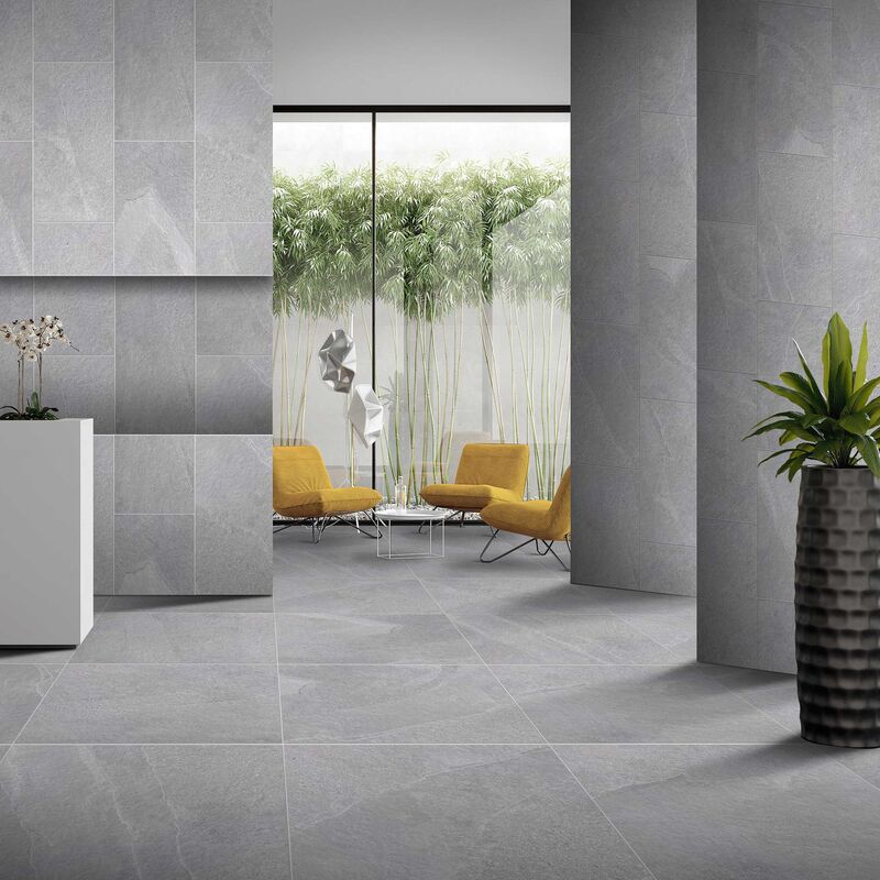 GRES PORCELÁNICO ESMALTADO FLAGSTONE GRIGIO MATE 60X60 CM