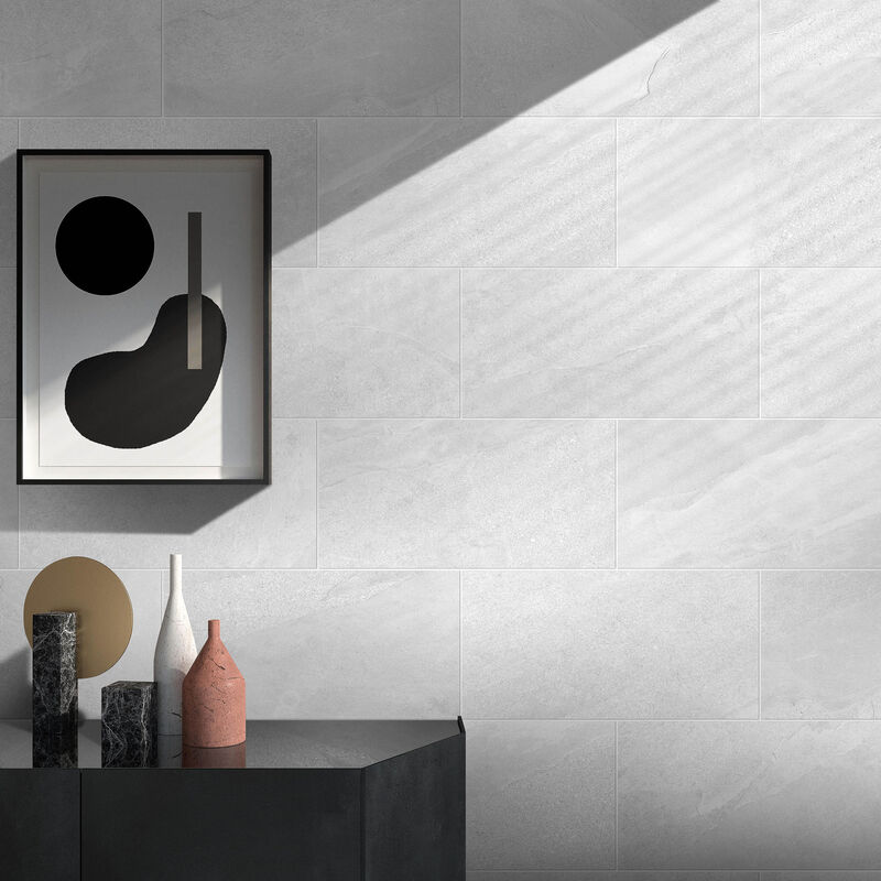 GRES PORCELÁNICO ESMALTADO FLAGSTONE BIANCO MATE 30X60 CM