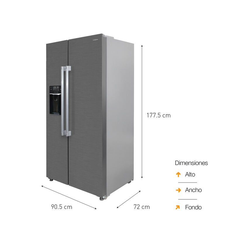 REFRIGERADORA SIDE BY SIDE PARIS 513 LITROS 90.5X72X17.75 CM