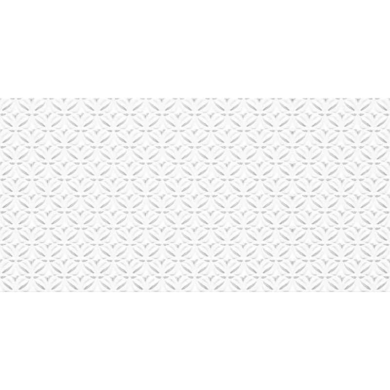 CERÁMICO ESMALTADO ICE DECO FLOWER WHITE BRILLO 30X60 CM