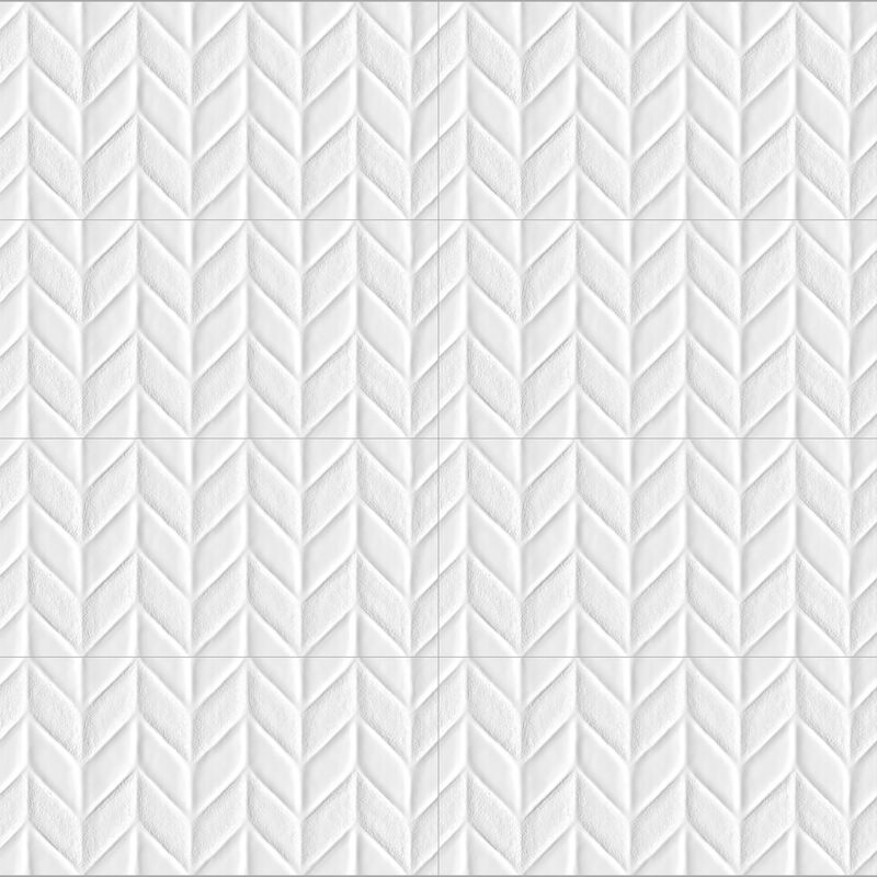 CERÁMICO ESMALTADO ICE DECO CHEVRON WHITE BRILLO 30X60 CM