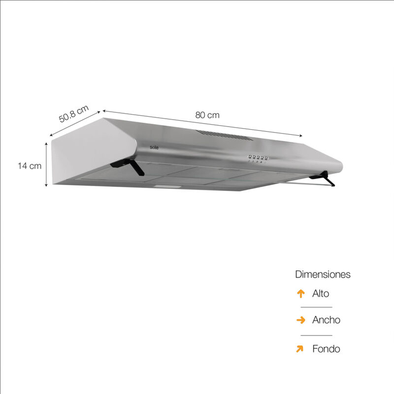 SOLE CAMPANA LINEAL HERA 80 CM