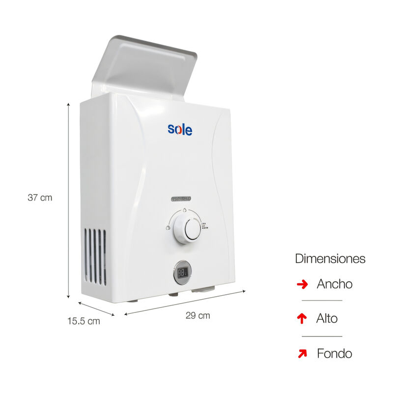 CALENTADOR A GN 3120SOLEGASN05V3C 5.5 LITROS
