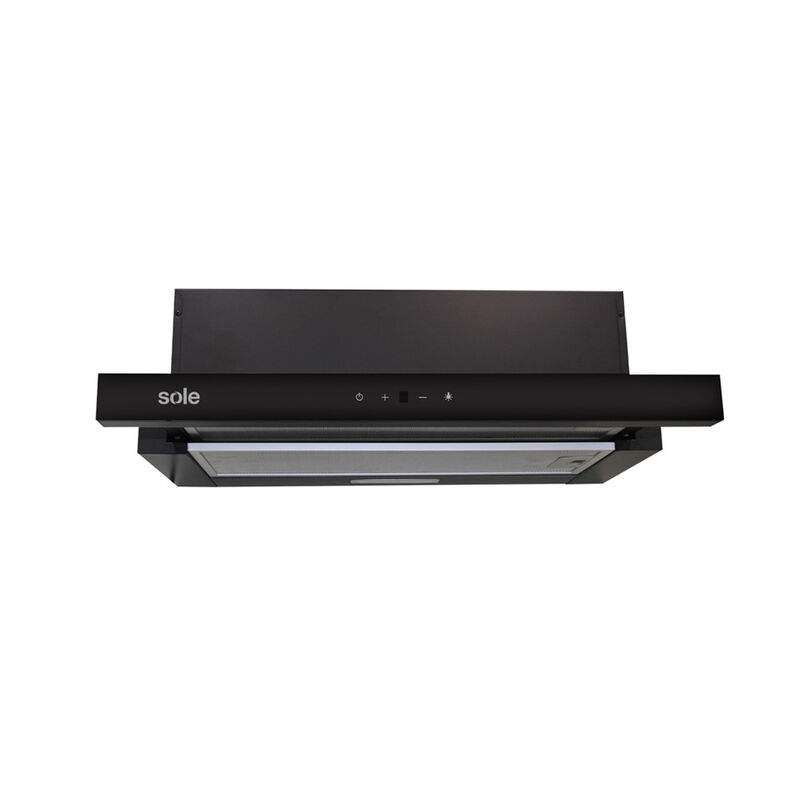 SOLE CAMPANA TELESCÓPICA SPAZIO BLACK 60 CM 59.6X32.5/49X21.5 CM