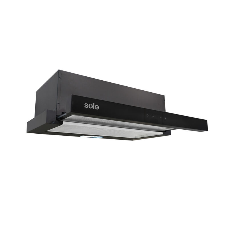 SOLE CAMPANA TELESCÓPICA SPAZIO BLACK 60 CM 59.6X32.5/49X21.5 CM