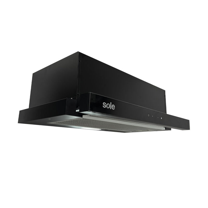 SOLE CAMPANA TELESCÓPICA SPAZIO BLACK 60 CM 59.6X32.5/49X21.5 CM