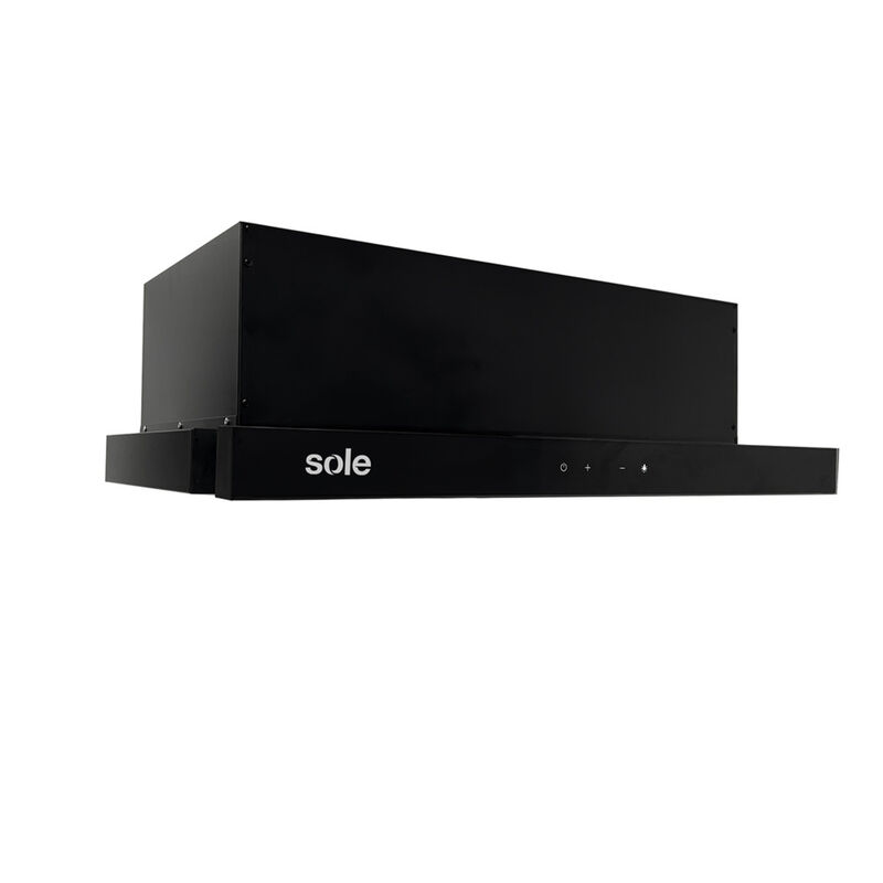 SOLE CAMPANA TELESCÓPICA SPAZIO BLACK 60 CM 59.6X32.5/49X21.5 CM